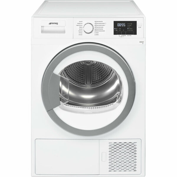 Smeg DHT81EIT - Asciugatrice a Pompa di Calore, 8 Kg, Bianco, Classe A+