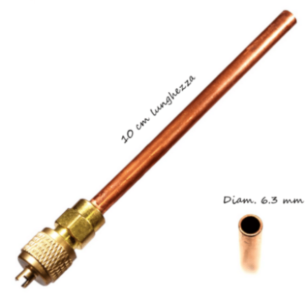 VALVOLA COMPRESSORE FRIGO CON TUBO TRONCHETTO CONGELATORE 100 mm DIAM. 6.3 mm -