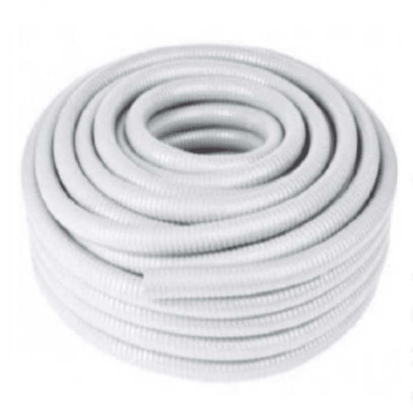 TUBO SCARICO CONDENSA CLIMATIZZATORE SPIRALATO Diam.interno 16 mm BIANCO
