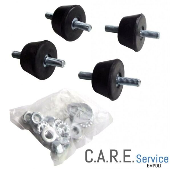 PIEDINI ANTIVIBRANTI PER MENSOLE STAFFE KIT 4PZ CONDIZIONATORE CLIMA  39x22mm