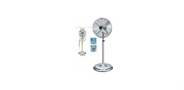 JOHNSON Ventilatore A Piantana Colonna 168cm 50w Acciaio Pala 40cm Oscillante