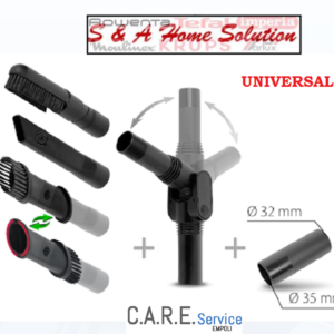 Rowenta Kit accessori pulizia auto spazzolino tessuti sedili aspirapolvere