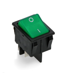 INTERRUTTORE BIPOLARE LUMINOSO VERDE 250V MAX 20A - F037V Mis 25.5 x 31 mm