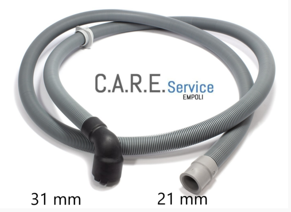 TUBO SCARICO LAVATRICE 220cm CON PIPA Ø21-31mm ZANUSSI
