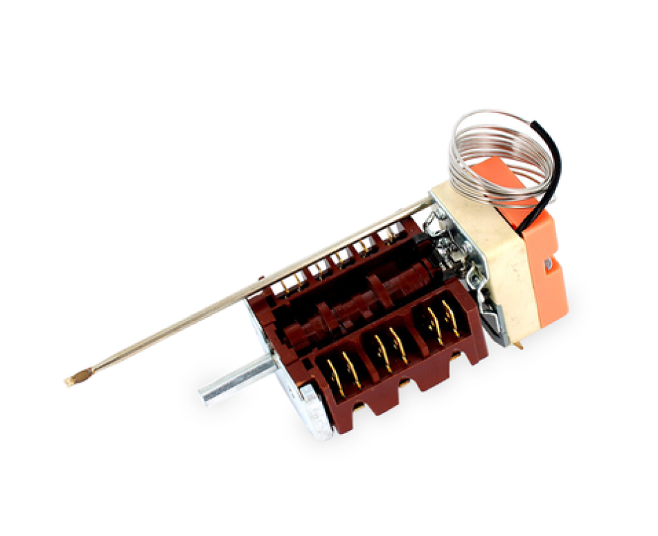 Termostato forno da 0° a 300°c 2 contatti più commutatore 5 posizioni