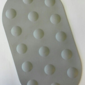 TAPPETINO OVALE IN SILICONE POGGIA FERRO DI COLORE GRIGIO
