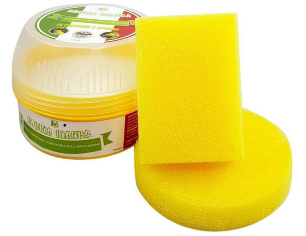 DETERGENTE UNIVERSALE BIODEGRADABILE ROCCIA BIANCA 500G + 2 SPUGNE OMAGGIO