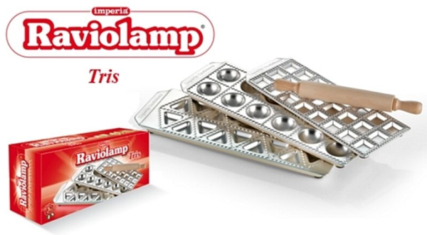 IMPERIA RAVIOLAMP TRIS  3 STAMPI FORMINE RAVIOLI  I CLASSICI  MOD. IPC317