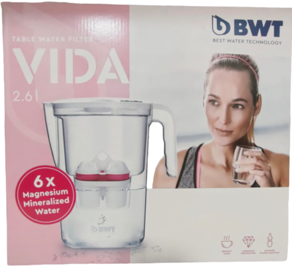 Caraffa BWT Vida da 2.6 litri bianca con 6 filtri omaggio