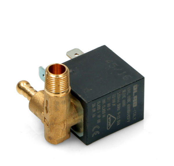 ELETTROVALVOLA 90° RACCORDO MASCHIO SX 1/8'' UNIVERSALE PER FERRO DA STIRO OLAB