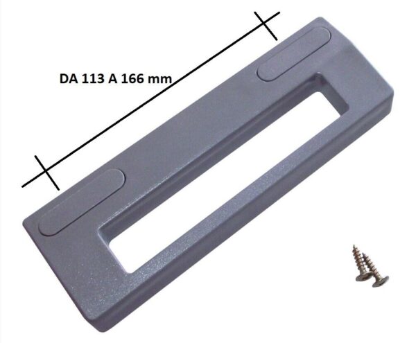 MANIGLIA PORTA FRIGORIFERO UNIVERSALE GRIGIA INTERASSE FORI DA 113 A 166MM