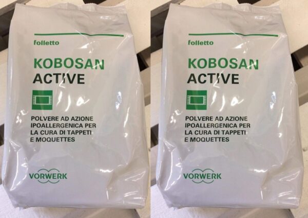 POLVERE BUSTE KOBOSAN ACTIVE FOLLETTO VORWERK LAVAGGIO A SECCO 2 X 500 GR