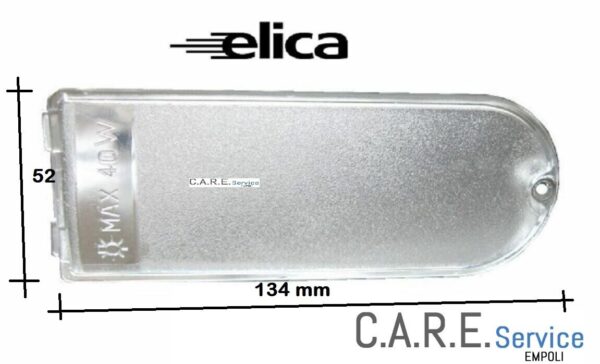 ELICA VETRINO DIFFUSORE LUCE CAPPA PLAFONIERA CM.13,5 X 52 - ORIGINALE