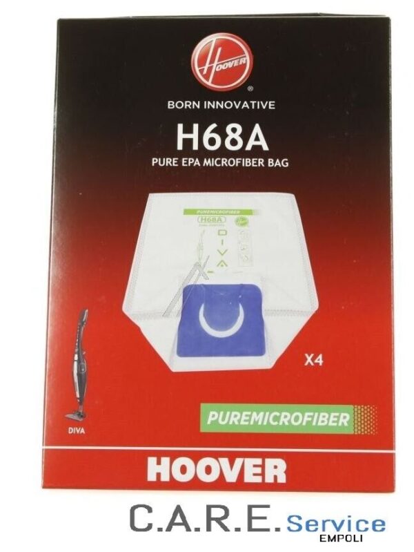 HOOVER H68 Sacchetti Aspirapolvere DIVA Pure Epa - Anti odour 35601148 4pz