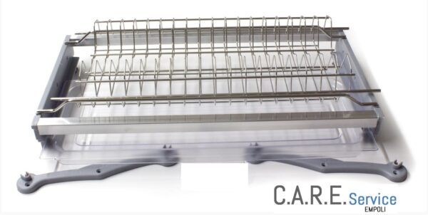 KIT SCOLAPIATTI INOX 60cm CON BACINELLA PLASTICA