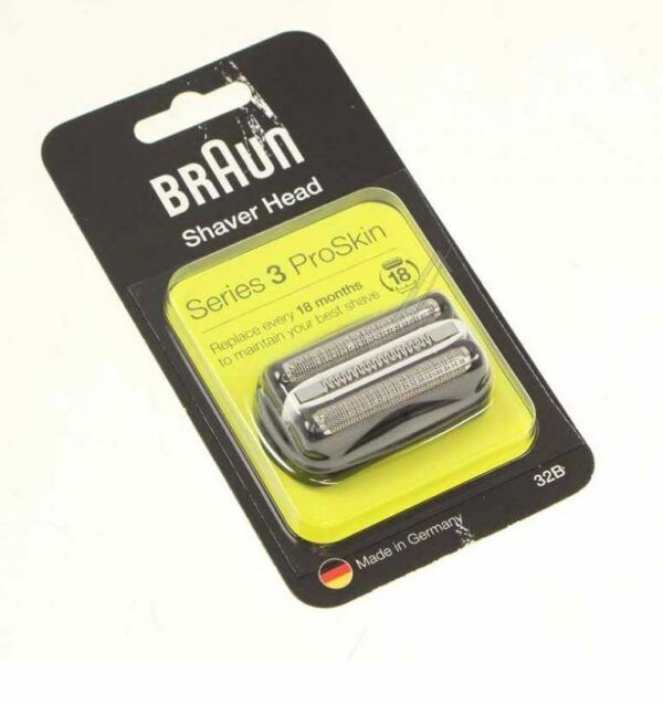 Braun 32B Testina, lama di Ricambio per Braun serie 3 COLORE NERO ORIGINALE