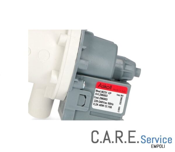 Pompa Scarico 220V Lavatrice Candy Hoover Zerowatt compatibile 49004612 Askoll