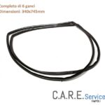 GUARNIZIONE PORTA FORNO SMEG DA 90 CM - 754131050 - CON 6 GANCI - 2120 mm