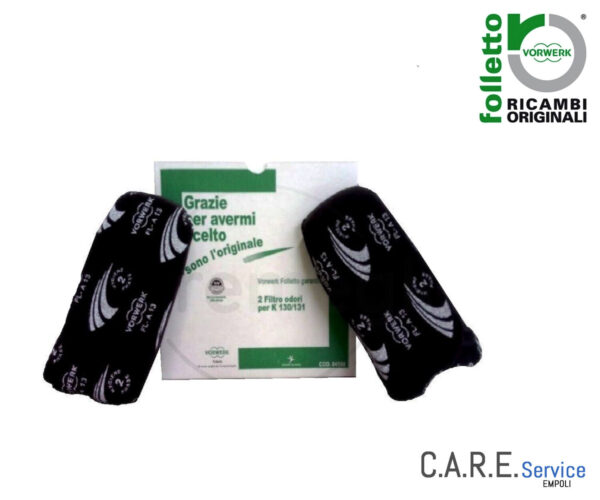 CONFEZIONE 2 FILTRI ODORI SPUGNA PER VK130 VK131 ORIGINALE VORWERK
