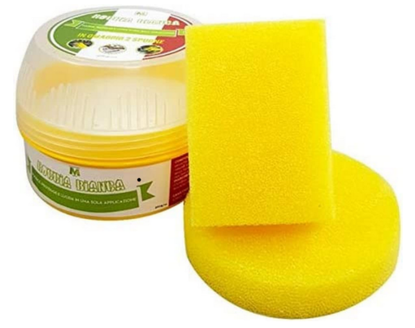 DETERGENTE UNIVERSALE BIODEGRADABILE ROCCIA BIANCA 500G + 2 SPUGNE OMAGGIO