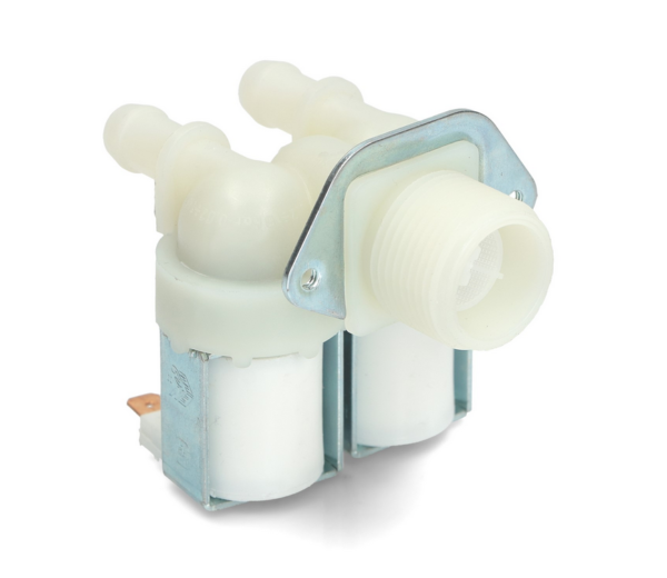 ELETTROVALVOLA UNIVERSALE PER LAVATRICE 2 VIE - 180° DIAMETRO USCITA 12MM