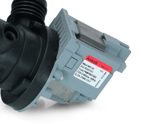 ARISTON INDESIT  POMPA SCARICO FILTRO LAVATRICE  C00119307  ORIGINALE ASKOLL