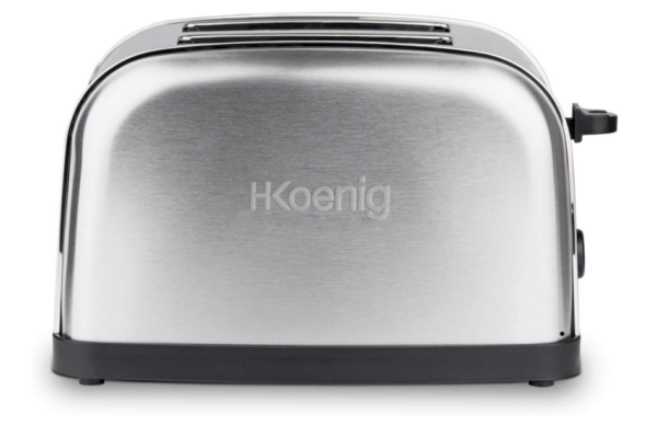 H.Koenig TOS7 tostapane, 850 W, Acciaio Inossidabile, 2 Scomparti, Argentato