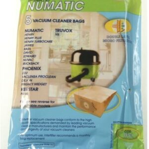 Bags Paper 5 Pcs for Vacuum Cleaner Numatic,Truvox,Phoenix,Kerstar