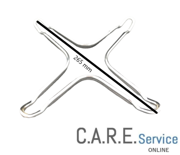 Riduzione 4 punte cromata per spartifiamma. misura media 165mm