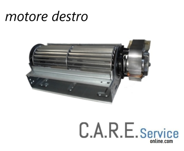 Ventilatore tangenziale DESTRO 25W 220V  larghezza 185mm ingombro totale 235mm