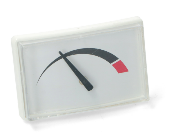 TERMOMETRO SCALDABAGNO RETTANGOLARE - Meccanico. Scala Colore Nero/rosso