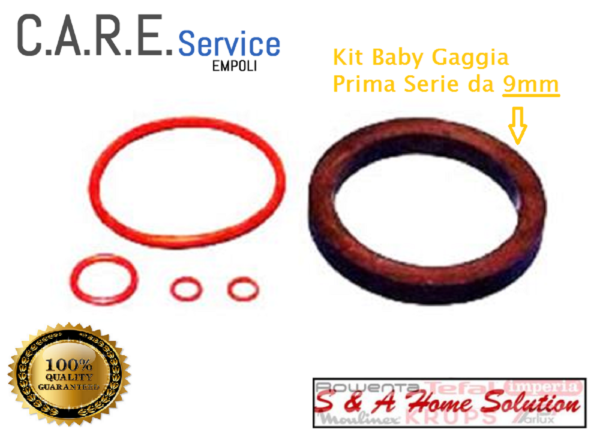 GAGGIA BABY KIT 4 GUARNIZIONI CALDAIA GUARNIZIONE SOTTOCOPPA SPESS.  MM 9 - N055