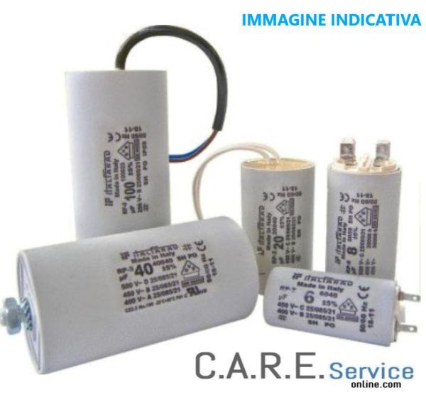 Condensatori 450V da 1,0 mF a 150 mF attacchi con faston e vite di serraggio