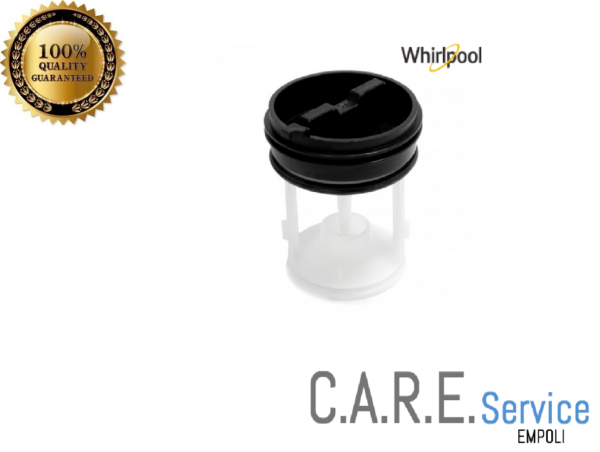 WHIRLPOOL IGNIS FILTRO TAPPO POMPA SCARICO LAVATRICE SESTO SENSO 481248058385