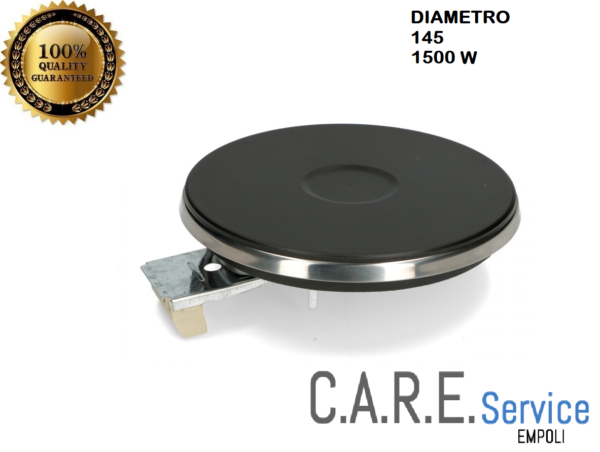 PIASTRA ELETTRICA RICAMBIO UNIVERSALE PER PIANI COTTURA Ø 145mm 1500W
