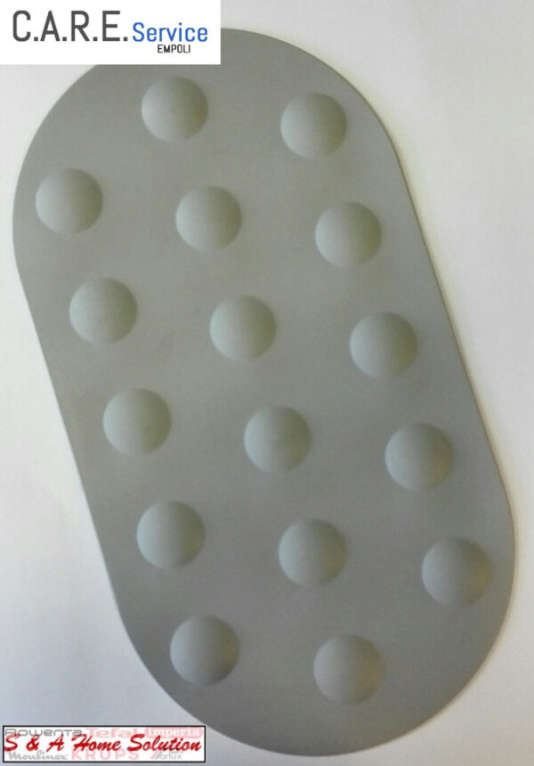 TAPPETINO OVALE IN SILICONE POGGIA FERRO DI COLORE GRIGIO