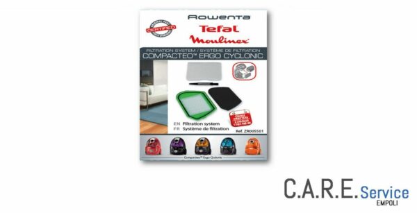 ROWENTA KIT FILTRO HEPA ZR005501 ASPIRAPOLVERE COMPACTEO ERGO CYCLONIC RO53