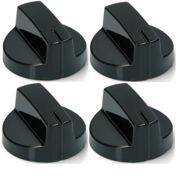 BEKO KIT 4 MANOPOLE POMELLO NERA  PER CUCINA PIANO COTTURA ORIGINALE
