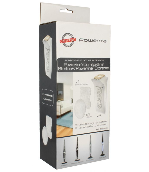 Sacchetti Rowenta ComfortLine SlimLine+ PowerLine 5 sacchi + 2 filtri
