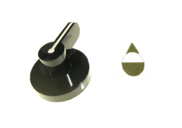 MANOPOLA SMEG 1 PEZZO 30 GAMBO 6 ATTACCO 8 MM NERA PIANO COTTURA 694971493