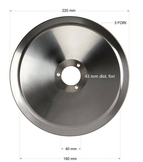 RGV Lama di ricambio per AFFETTATRICE da 220 mm in ACCIAIO C45 ORIGINALE