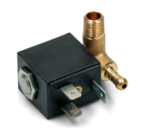 Elettrovalvola OLAB attacco maschio 1/8 230V 4W con portagomma 90° sinistro