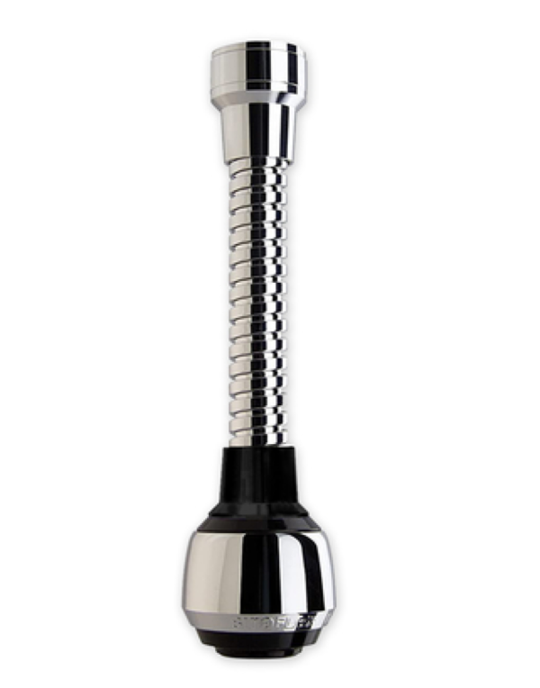 Rompigetto pieghevole con 2 getti d'acqua in Ottone cromato ghiera filetto 22x1