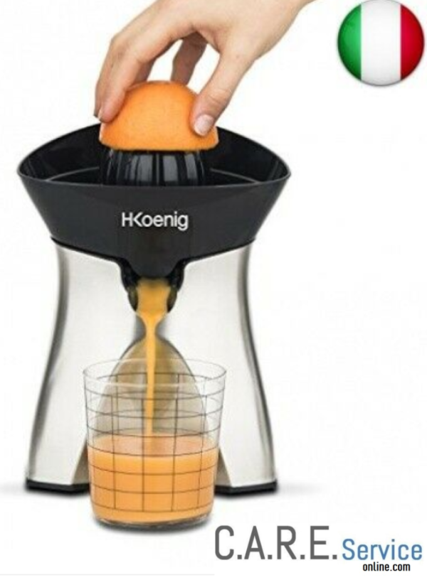 H.Koenig AGR60, Spremiagrumi Elettrico, Corpo in Acciaio Inox, 60W antigoccia