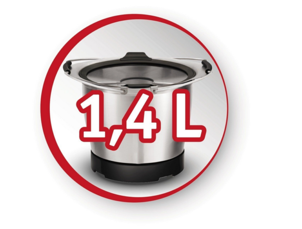 Moulinex accessorio mini ciotola tritatutto 1,4L + 4 ciotole Companion XF387 HF