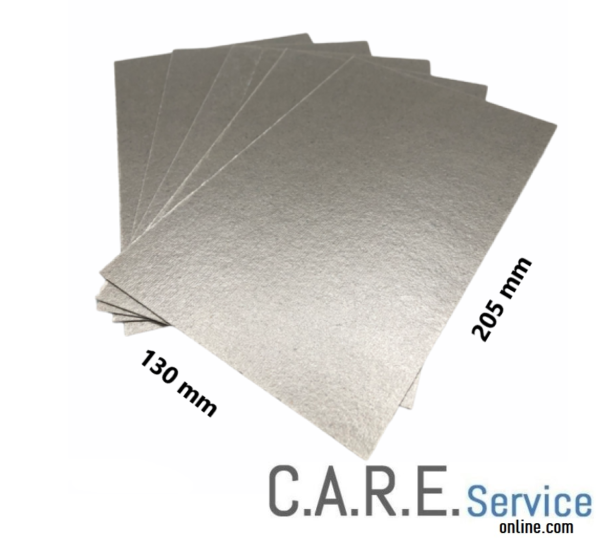 ISOLANTE FORNO MICROONDE KIT 5 FOGLI MICA RIGIDO 13X20.5 Cm - Spessore 0.4 mm