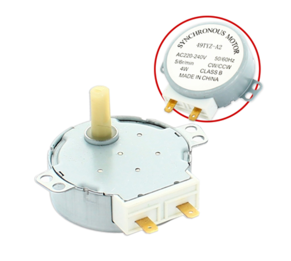 MOTORINO PER PIATTO MICROONDE ALBERINO 17mm DIAM 7mm 220V 4W 50/60Hz 5 GIRI MIN.