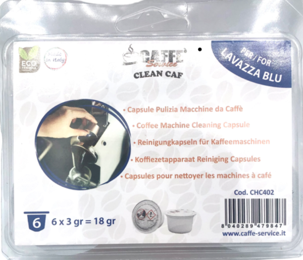 Capsule per la pulizia delle macchine da caffè serie Lavazza blu, conf. da 6