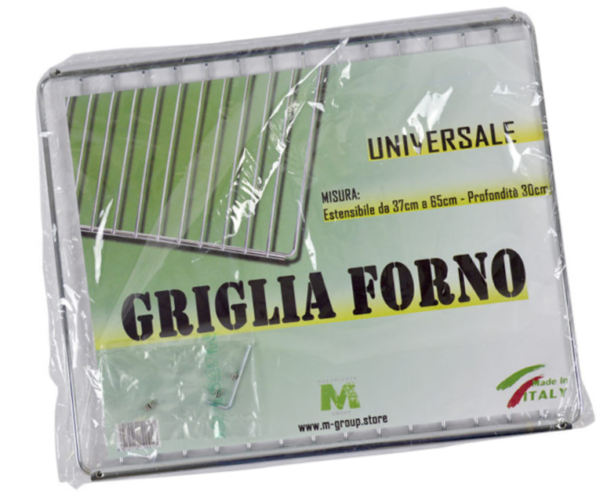 Griglia forno estensibile da37 a 65 cm adattabile a tutti i modelli di forno.