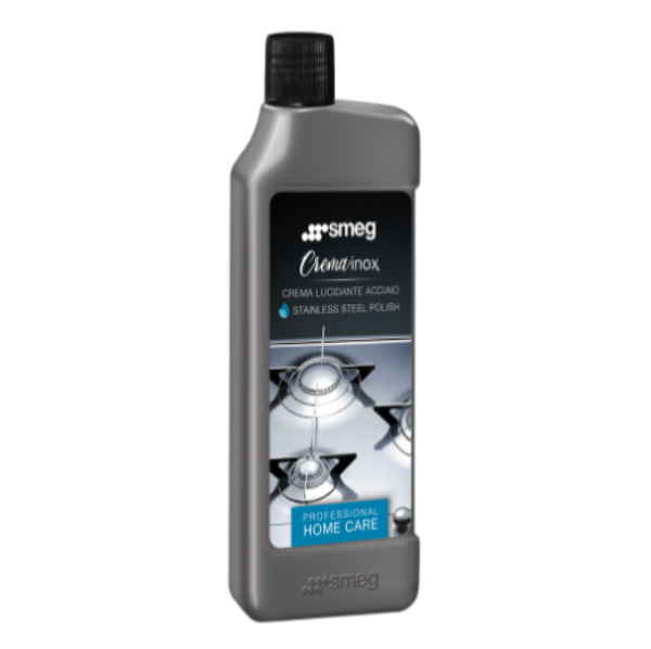 SMEG Crema detergente, sgrassante e lucidante per superfici in acciaio. Crema Inox